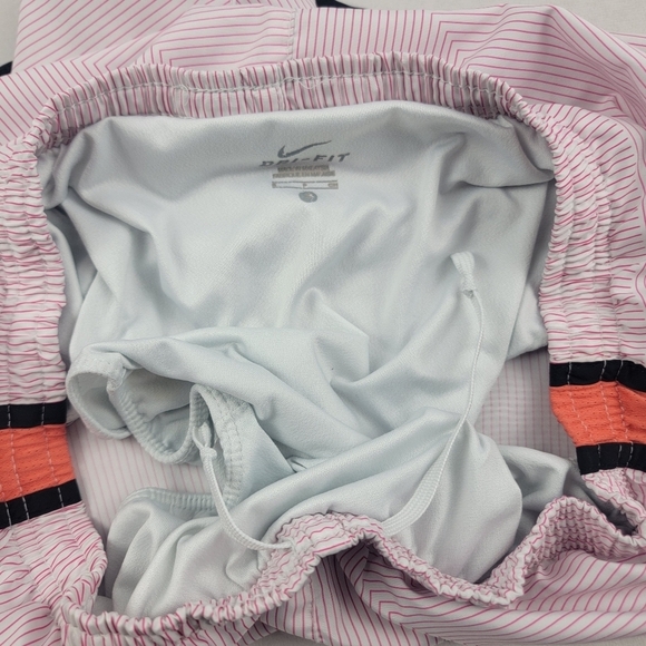 Nike lined Dri-Fit striped coral jersey insert athletic running shorts Size smal - Picture 4 of 5